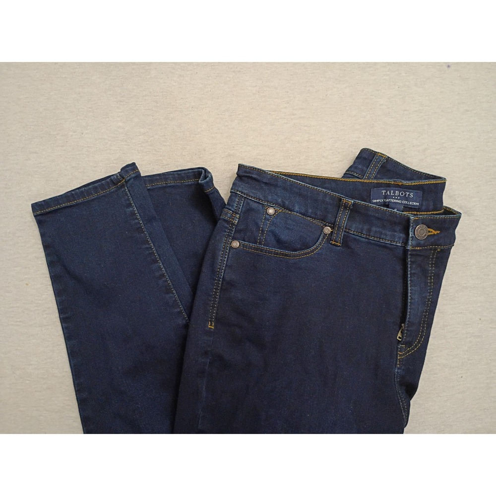 Talbots Simply Flattering Collection Jeggings Dark Wash Indigo Blue Size 8